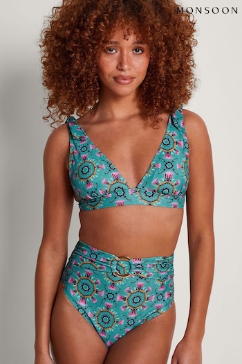 Monsoon Blue Carla Print Bikini Top (N95102) | £40