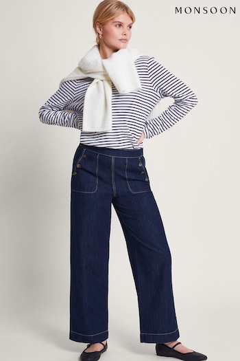 Monsoon Blue Harper Regular Length Crop Ladies Jeans (N95116) | £59