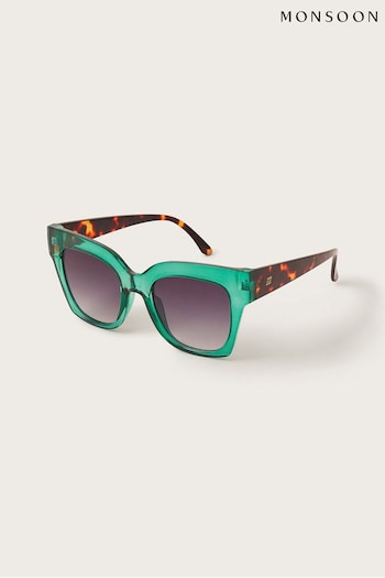 Monsoon Colour Block Tortoiseshell Ocean Sunglasses (N95119) | £19