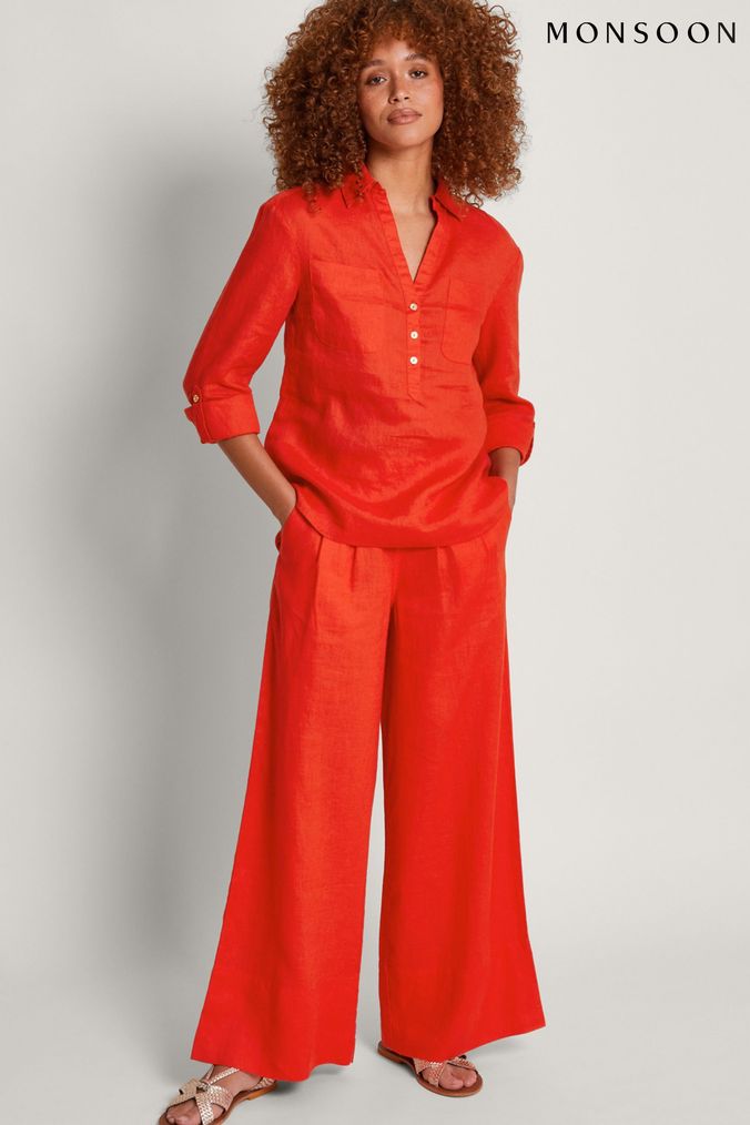 Orange cheap trousers womens