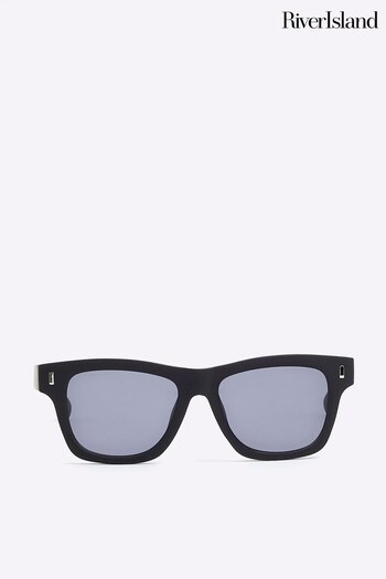 River Island Black Wayfarer Plain Sunglasses (N95160) | £12