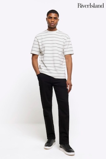 River Island Black Tapered Fit Jeans (N95212) | £35