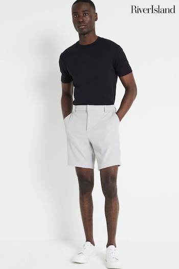 River Island Grey Plisse Shorts (N95221) | £35