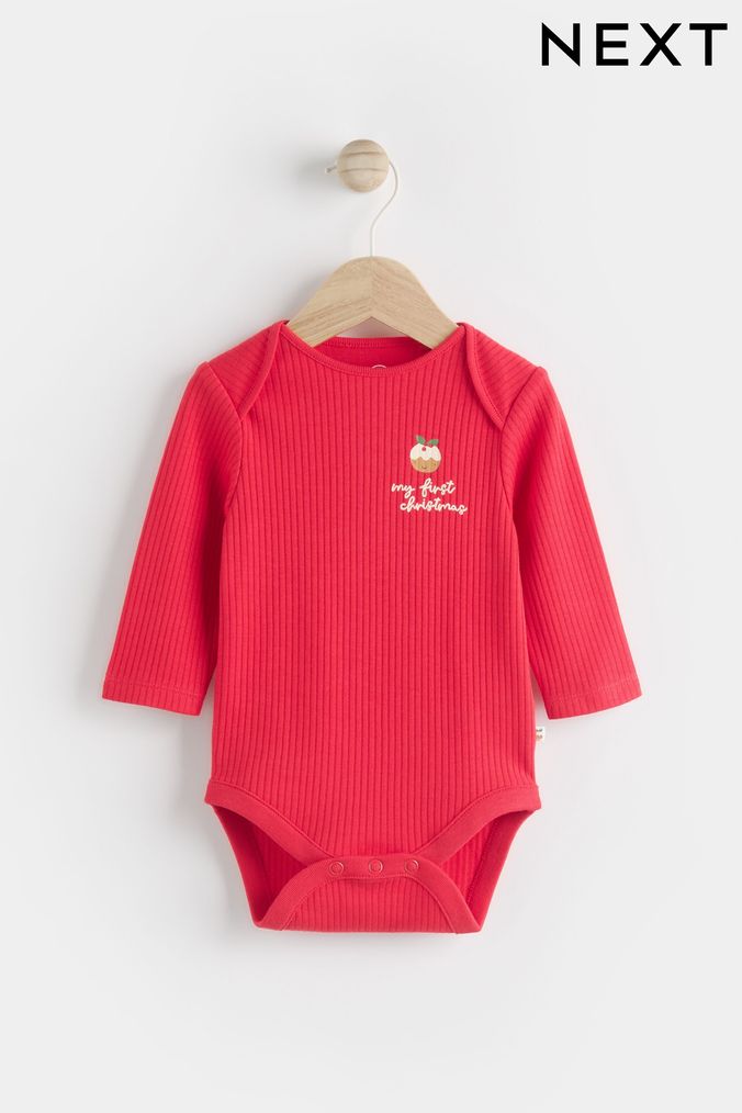 Buy Bodysuits Red Long Sleeve Baby Online Next UK