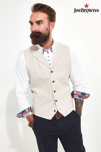 Joe Browns patched Herringbone Suit Waistcoat (N95383) | £64