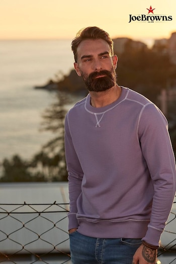 Joe Browns Purple Neon Contrast Stitch Sweatshirt (N95395) | £40