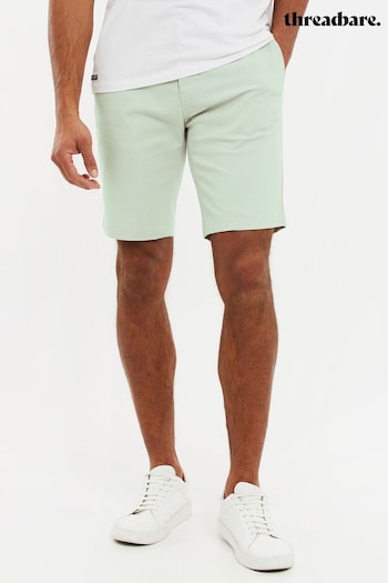 Threadbare Green Slim Fit Cotton Chino Shorts With Stretch (N95433) | £22