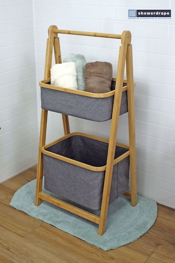 Showerdrape Grey Cotswold 2 Tier Storage Ladder (N95496) | £103