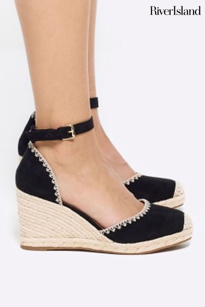 Next black espadrilles store