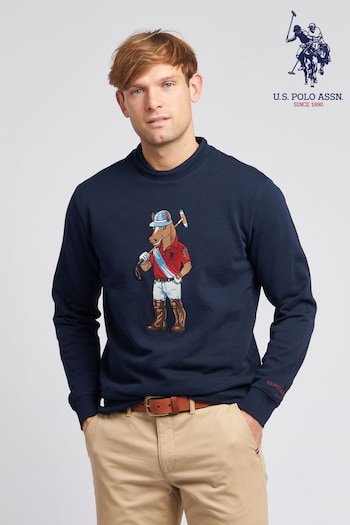 U.S. Polo Assn. Mens Blue Chuck Crew Sweatshirt (N95625) | £70