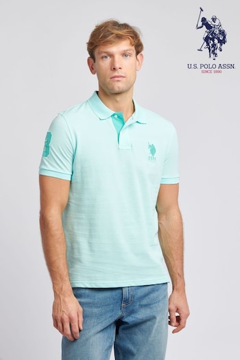 U.S. Polo Assn. Regular Fit Mens Pink Player 3 Pique Polo Shirt (N95631) | £55