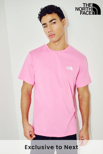 The North Face Pink Mens Simple Dome Short Sleeve T-Shirt (N95728) | £24