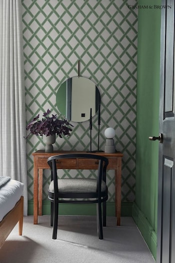 Graham & Brown Green Greenskeeper Geo 10M Wallpaper (N95755) | £70