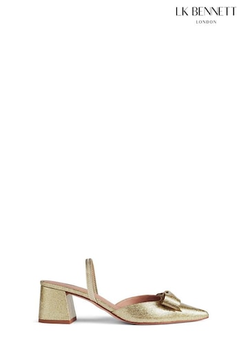 LK Bennett Cadence Glitter Bow Front Slingbacks Shoes (N96155) | £279