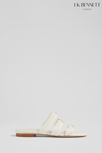 LK Bennett Jayla Leather Knotted Flat Sandals (N96165) | £229