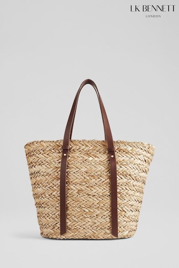 LK Bennett Viola Straw Handles Basket Bag (N96184) | £149