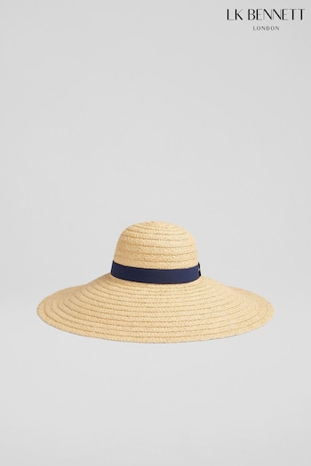 LK Bennett Gigi Straw Wide-Brim Sun Hat (N96192) | £69
