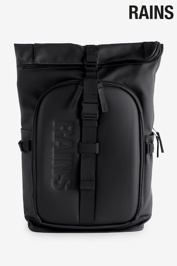 Rains Rolltop Black Bag (N96304) | £115