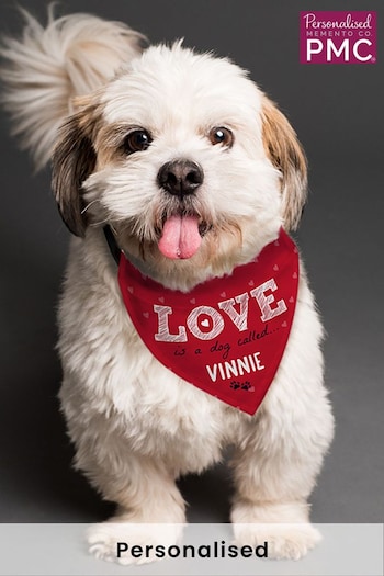 Personalised Love is... Dog Bandana by PMC (N96348) | £14