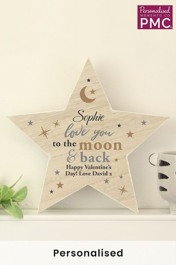Personalised Love You Wooden Star Ornament by PMC (N96352) | £14