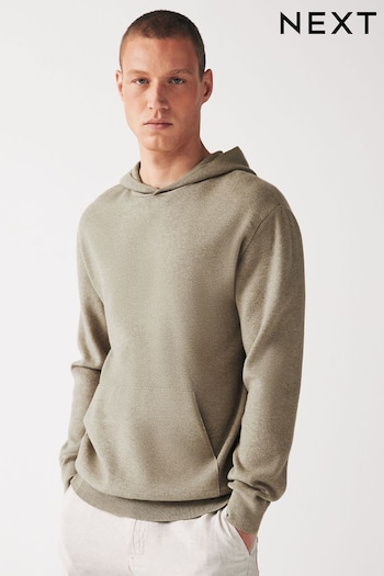 Neutral Relaxed Knitted Hoodie (N96357) | £38