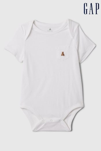 Gap White Mix and Match Pocket Bodysuit (Newborn-24mths) (N96427) | £6