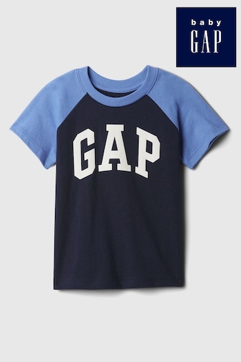 Gap Blue Logo Short Sleeve Crew Neck T-Shirt (Newborn-5yrs) (N96451) | £8