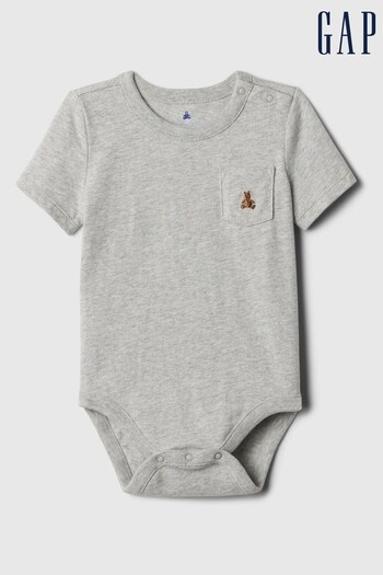Gap Grey Mix and Match Pocket Bodysuit (Newborn-24mths) (N96452) | £6