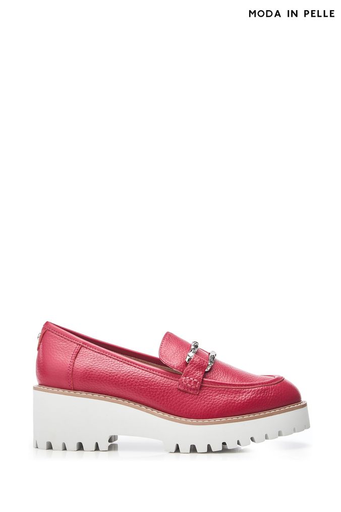 Next pink loafers hotsell