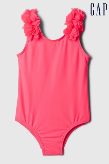 Gap Pink 3D Floral Baby Swimsuit (6mths-5yrs) (N96465) | £25