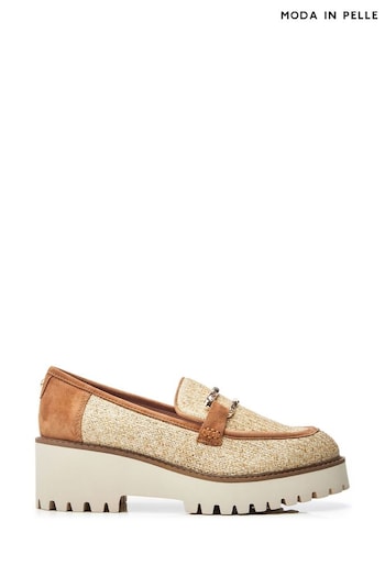 Moda in Pelle Natural Faythe Snaffle Trim New Florense Loafers (N96482) | £99