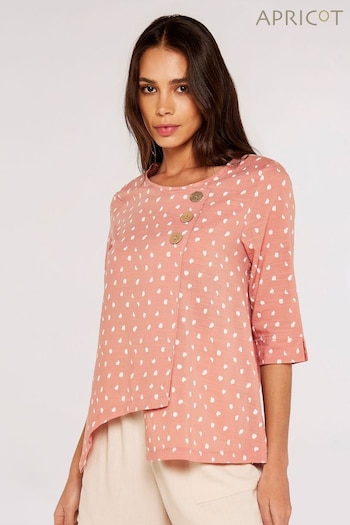 Apricot Pink Textured Paint Dot Top (N96510) | £35