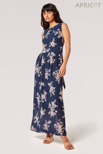 Apricot Blue Botanical Blooms Maxi Dress (N96535) | £40