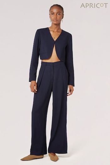 Apricot Blue Pleat Detail Soft Tailored Trousers (N96536) | £36