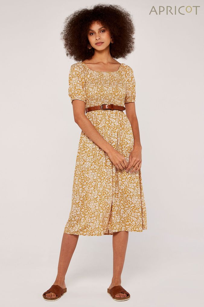 Apricot yellow sales dress