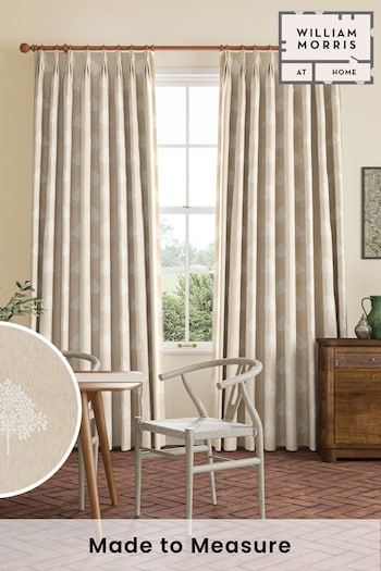 William Morris At Home Cream Marigold Tree Embroidery Made to Measure Curtains (N96571) | £128