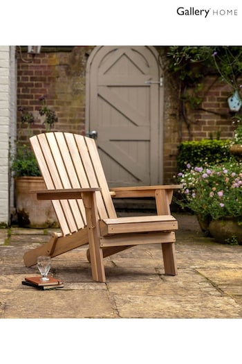 Gallery Home Natural Watson Garden Lounge Chair with Footstool (N96611) | £185