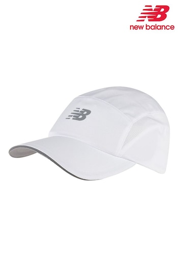 New Balance White 5-Panel Performance Hat (N96720) | £22