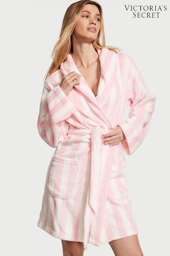 Victoria's Secret Pink Iconic Stripe Cosy Short Dressing Gown (N96829) | £49