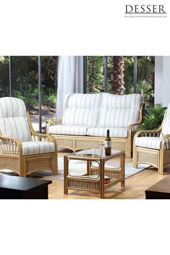 Desser Natural Linen Taupe Vale Light Oak Conservatory 3Seater Suite And Coffe Table (N96887) | £1,630