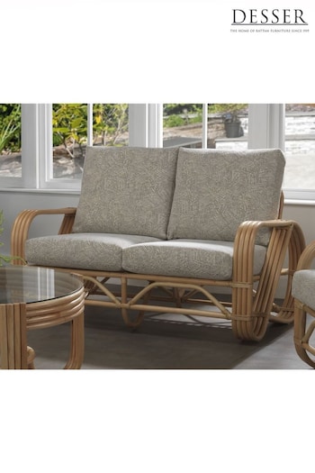 Desser Artisan Grey Brown Pretzel Conservatory 2 Seater Sofa (N96899) | £750