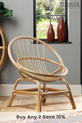 Desser Natural Moon Wicker Rattan Chair (N96962) | £175