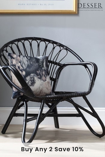 Desser Black Nordic Wicker Rattan Chair (N96996) | £200