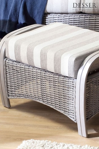 Desser Duke Grey Stripe Conservatory Footstool (N97023) | £240