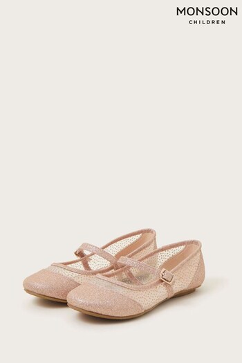 Monsoon Shimmer Princess Ballerina Flats (N97159) | £26 - £30