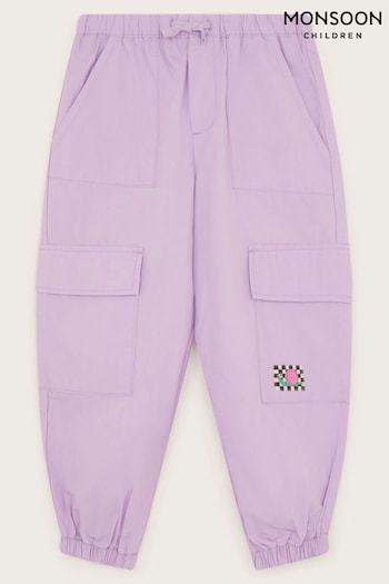 Monsoon Purple Cargo Parachute Adquira Trousers (N97175) | £25 - £29