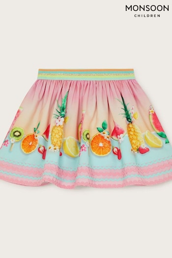 Monsoon Orange Fruit Embroidered Ombre Skirt (N97204) | £18 - £22