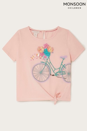 Monsoon Pink Floral Bike T-Shirt (N97205) | £18 - £22