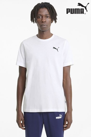 Puma White Small Mens Essentials Logo T-Shirt (N97230) | £21