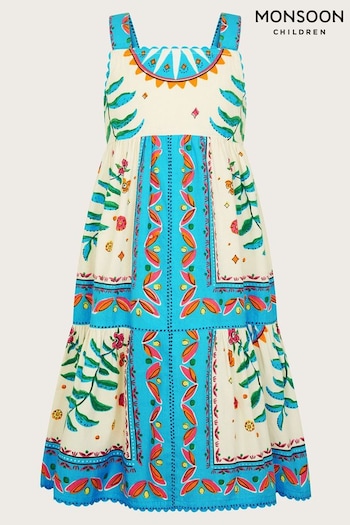Monsoon Natural MINI ME Border Tile Dress (N97234) | £34 - £39
